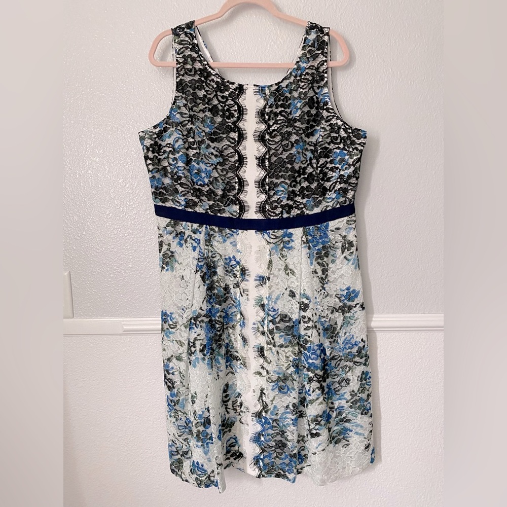 Karl Lagerfeld Lace Overlay Dress Size 16